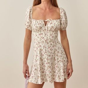 Reformation Corbin Mini Dress — Rare red pattern